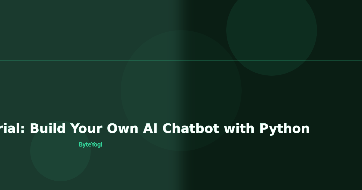 ChatGPT API Tutorial: Build Your Own AI Chatbot with Python