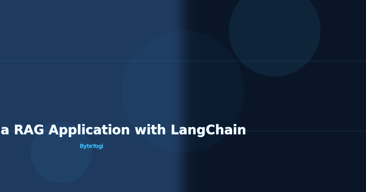 Building a RAG Application with LangChain