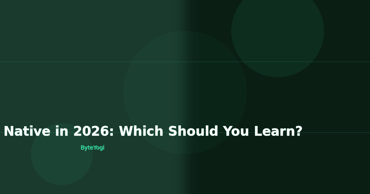 Flutter vs React Native in 2026: Which Should You Learn?